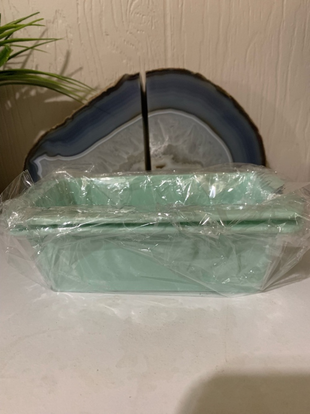2 Mint Green Silicone mini  Loaf Pan